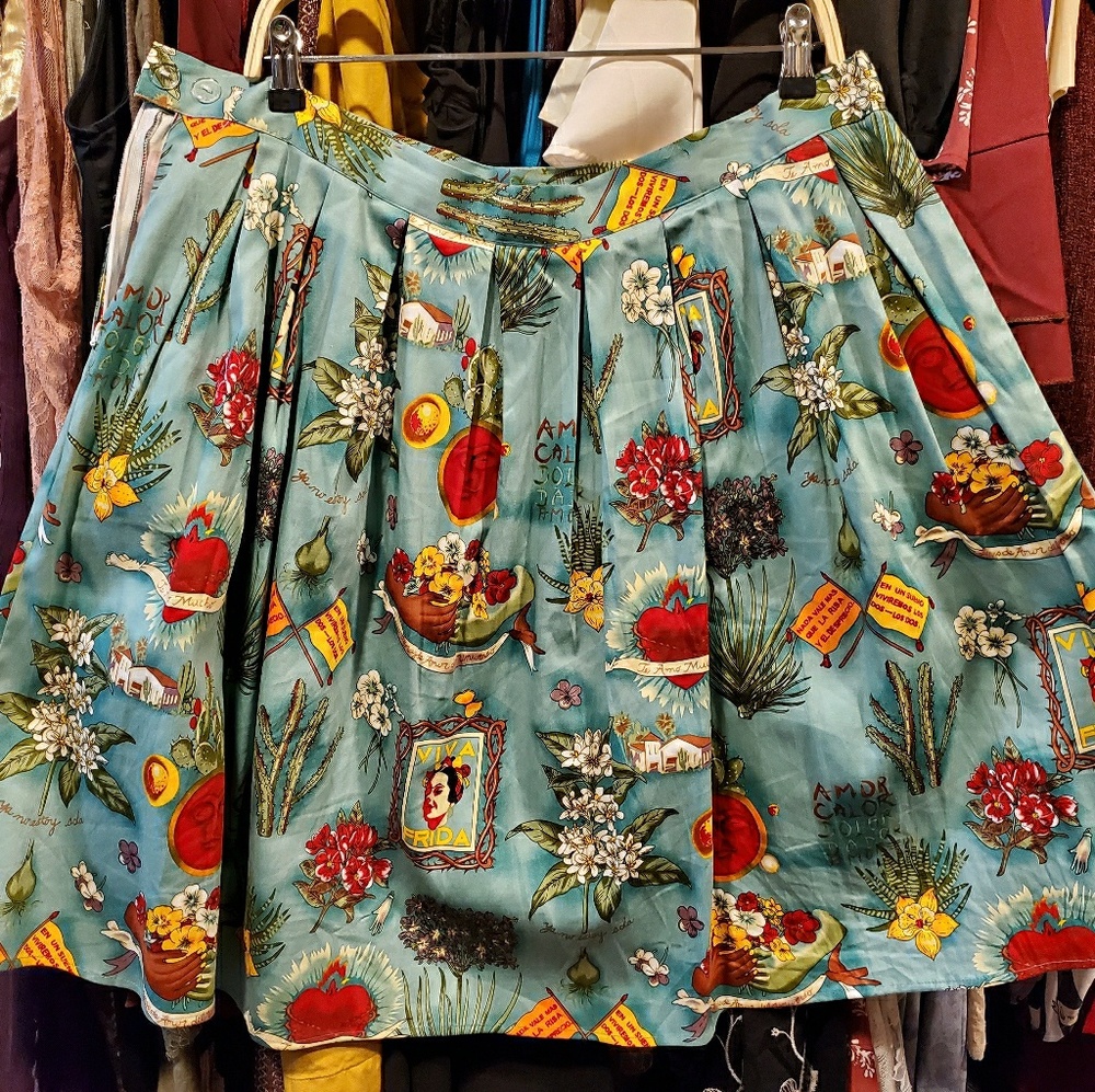 Frida Kahlo cotton circle skirt
